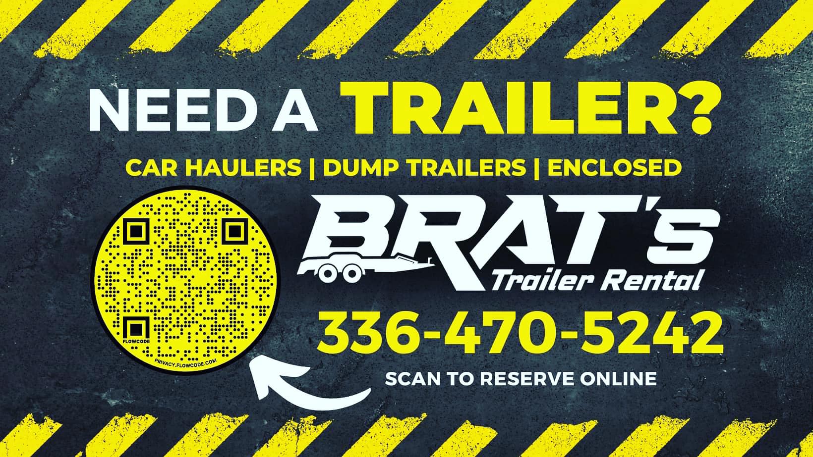 BRAT'S Trailer Rentals in Lexington, NC! Rental Rates & Pricing